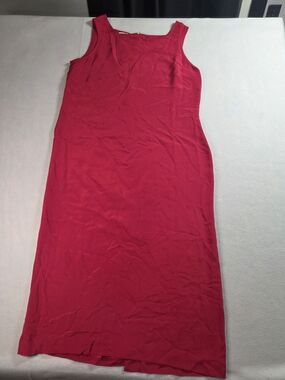 Talbots Petites 100% Pure Silk Red Sleeveless Shell Blouse Top - Size 14